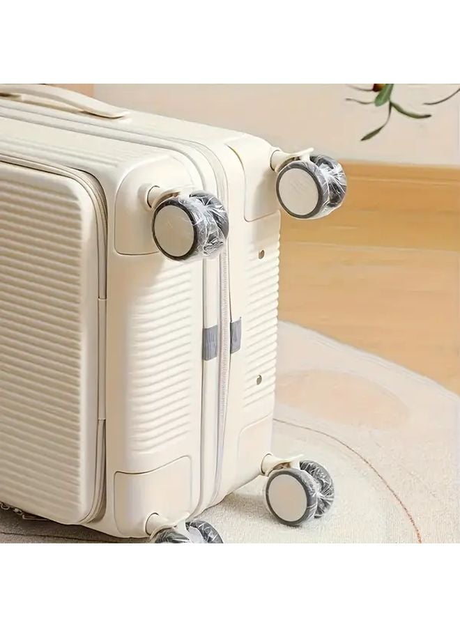 100 Pcs Transparent Plastic Wheel Covers For Suitcases Luggage Travel Bags Strollers - Image 4